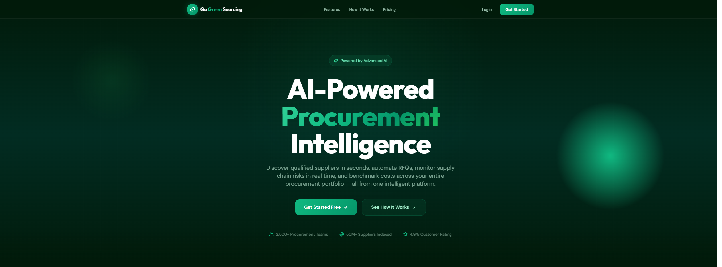 Go Green Sourcing AI Platform