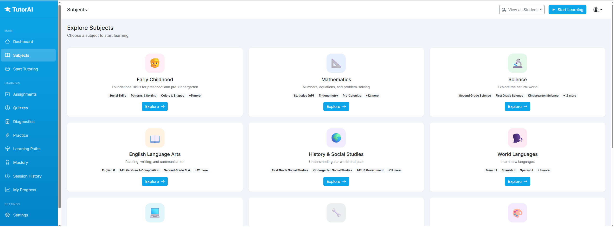 Tutor AI Lessons